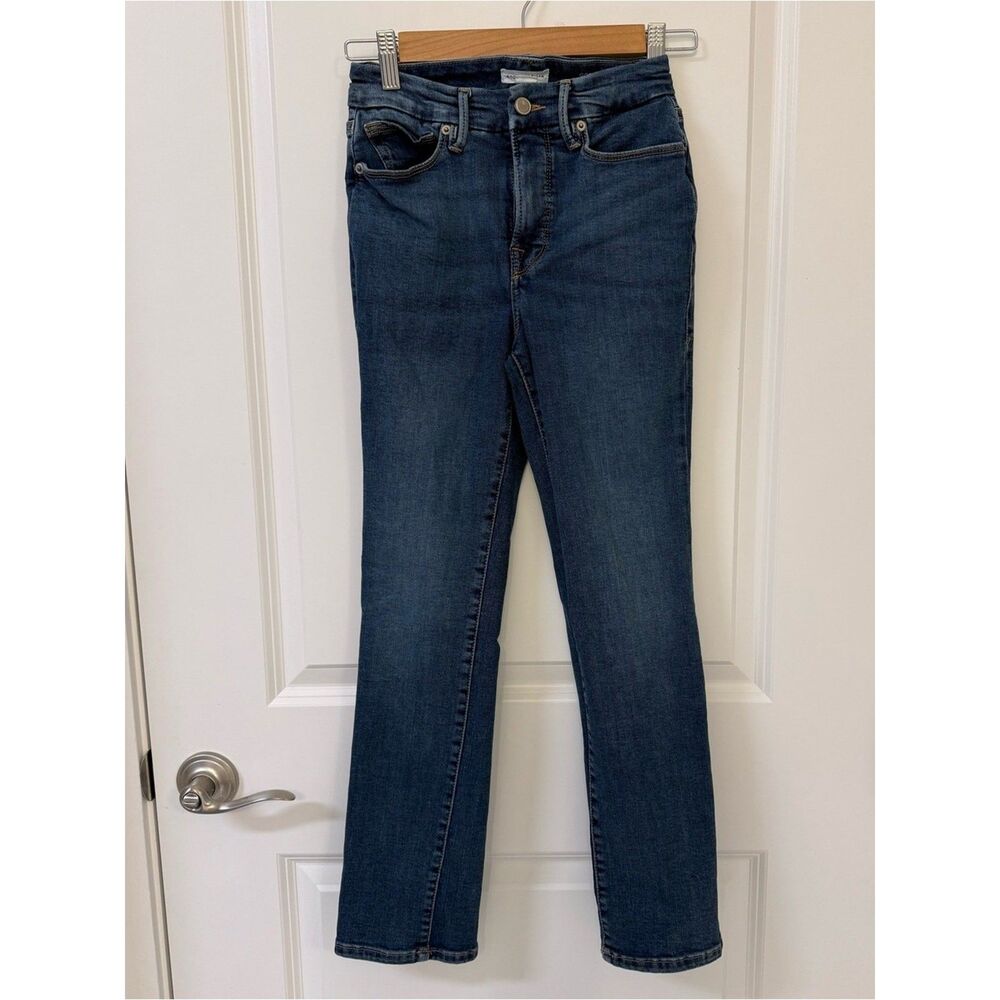 Good American Good Legs Straight Jeans | Size 25 | Mid Rise Slim Straight - Picture 4 of 10